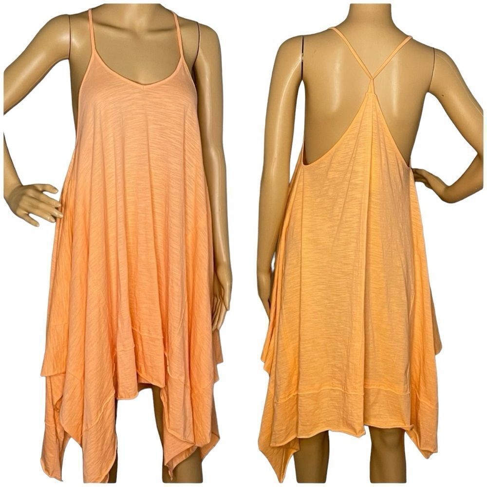 NWT Loveriche Mango Handkerchief Dress or Coverup Orange Size Small